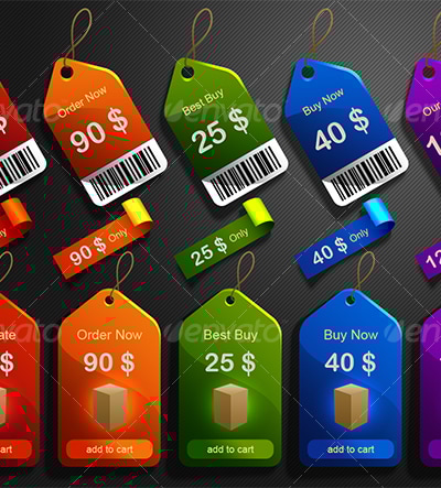 tags stickers and labels, Web Elements | GraphicRiver