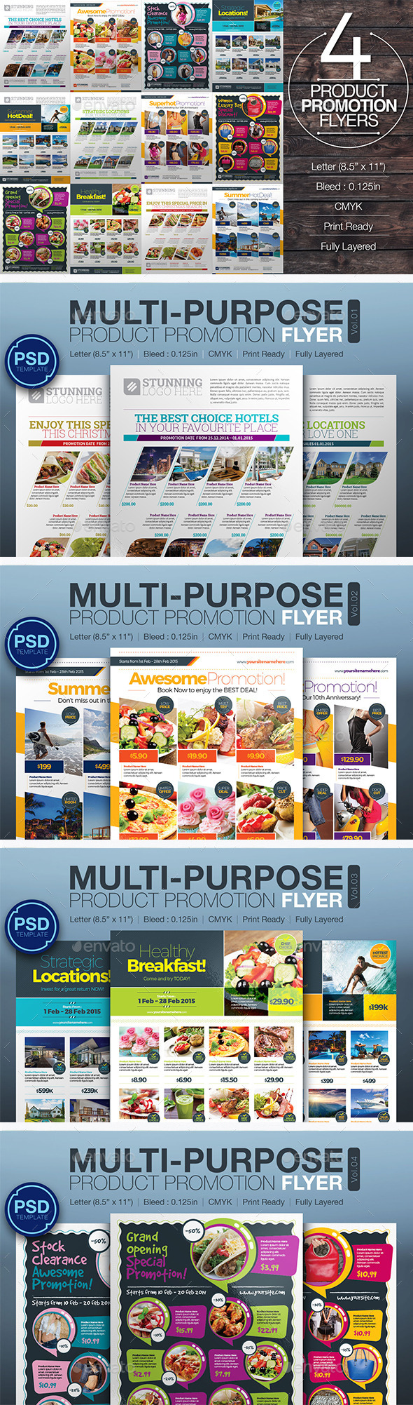 Product Promotion Flyer Bundle, Print Templates | GraphicRiver