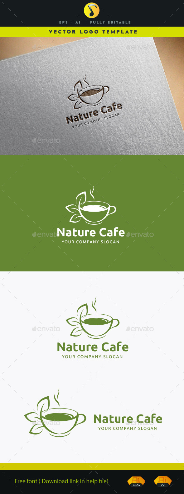 Nature Cafe, Logo Templates | GraphicRiver