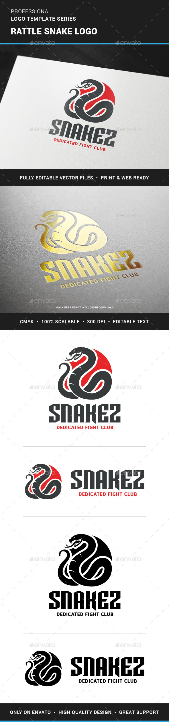 Rattle Snake Logo Template, Logo Templates | GraphicRiver