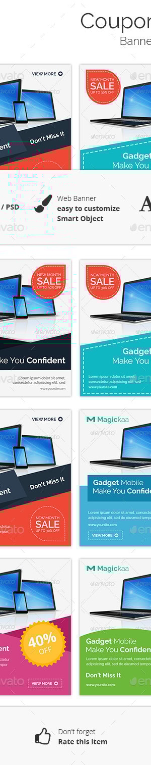 Flat Gadget Banner, Web Elements | GraphicRiver