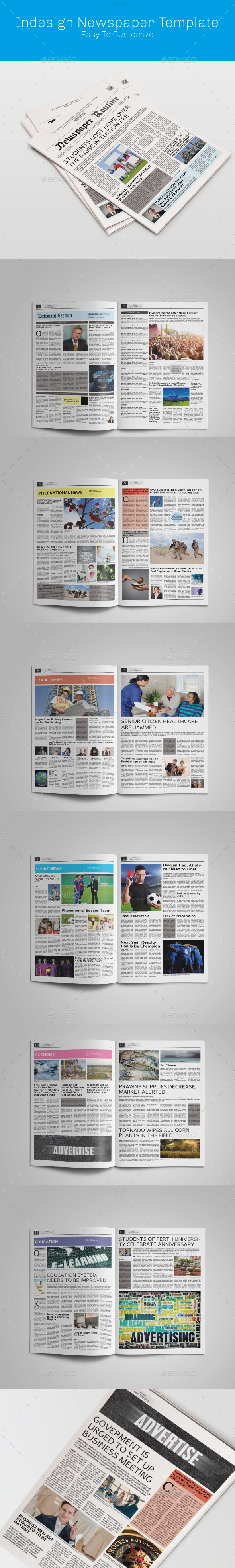 Tabloid Indesign Newspaper , Print Templates | GraphicRiver
