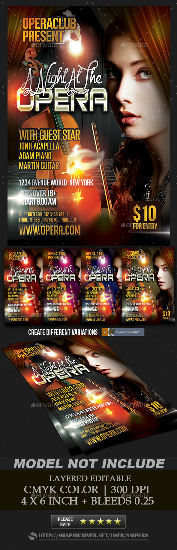 Opera Flyer, Print Templates | GraphicRiver