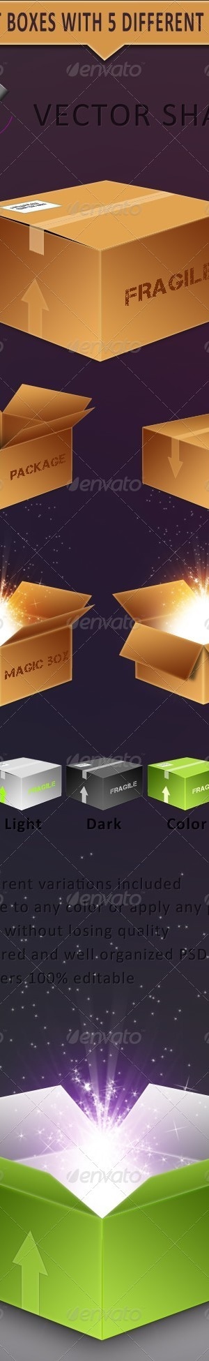 Vector Boxes, Graphics | GraphicRiver