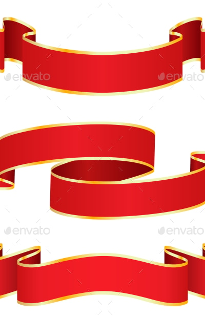 Celebration Curved Ribbons Variations, Vectors | GraphicRiver