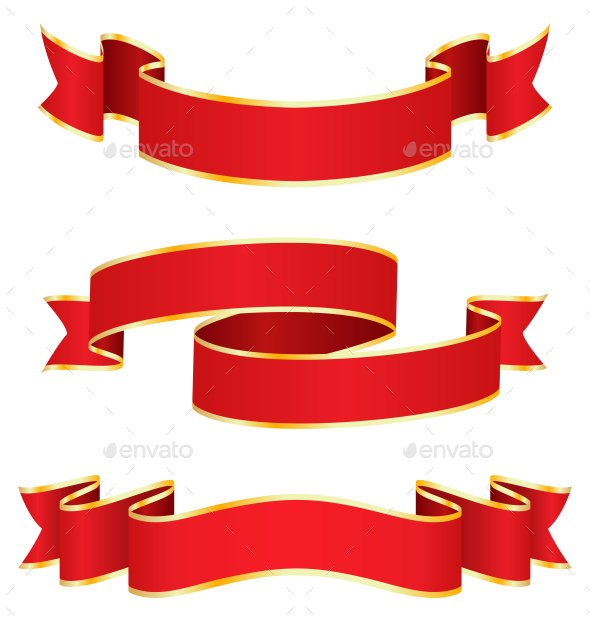 Celebration Curved Ribbons Variations, Vectors | GraphicRiver
