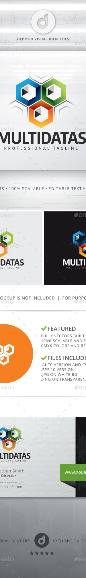 MultiDatas Logo, Logo Templates | GraphicRiver