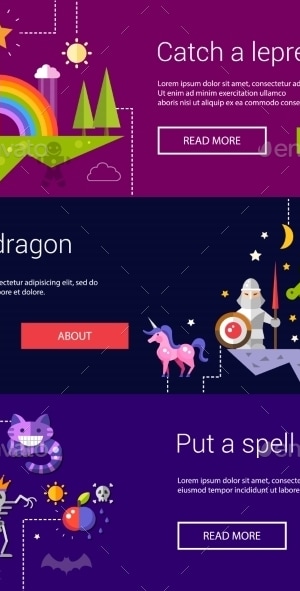 Set of Fairy Tale Banners, Vectors | GraphicRiver