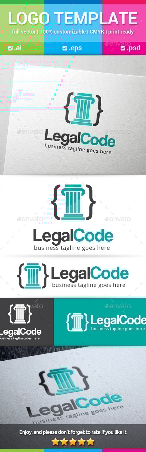 Legal Code Logo, Logo Templates | GraphicRiver