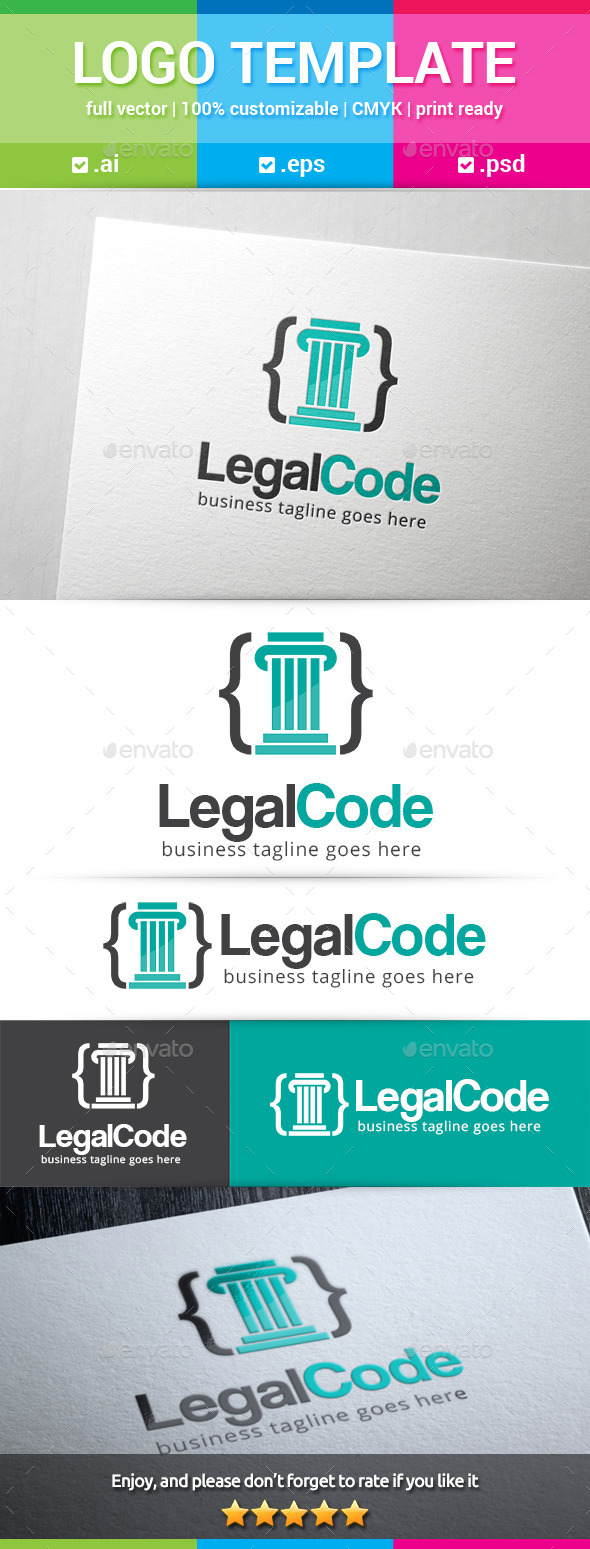 Legal Code Logo, Logo Templates | GraphicRiver