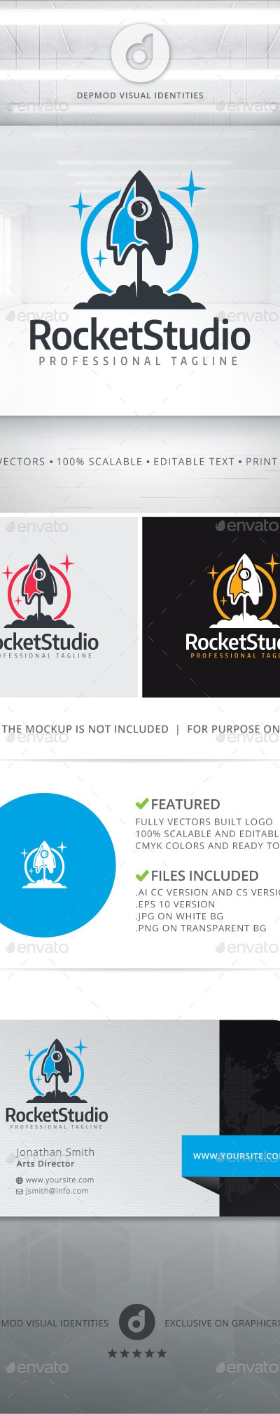 Rocket Studio Logo, Logo Templates | GraphicRiver