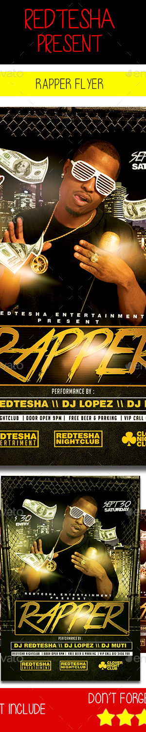 The Rapper Flyer, Print Templates | GraphicRiver