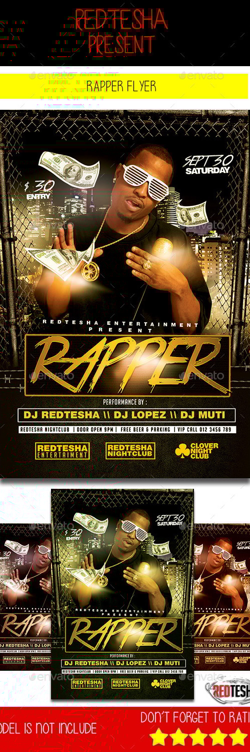 The Rapper Flyer, Print Templates | GraphicRiver