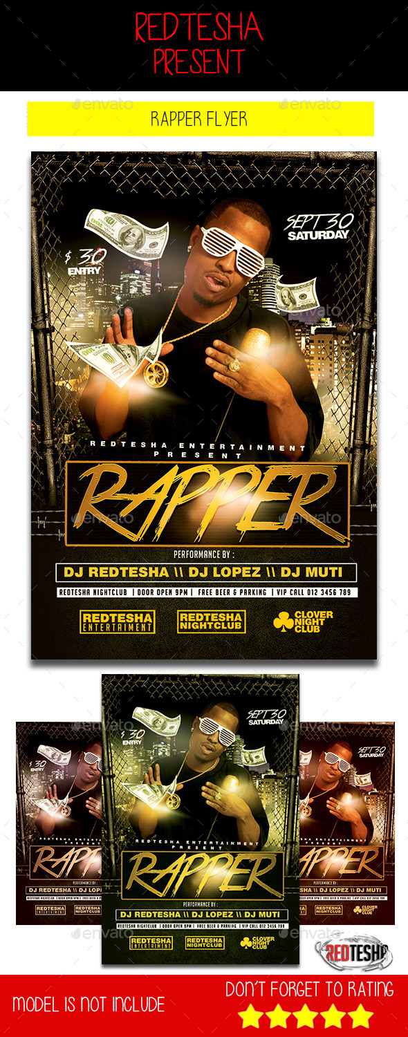 The Rapper Flyer, Print Templates | GraphicRiver