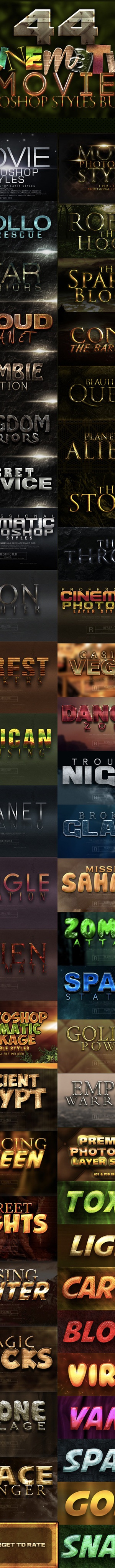 44 Cinematic Movie Styles, Add-ons | GraphicRiver