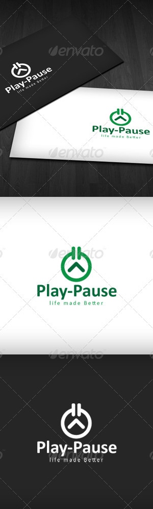 Play-Pause Logo, Logo Templates | GraphicRiver