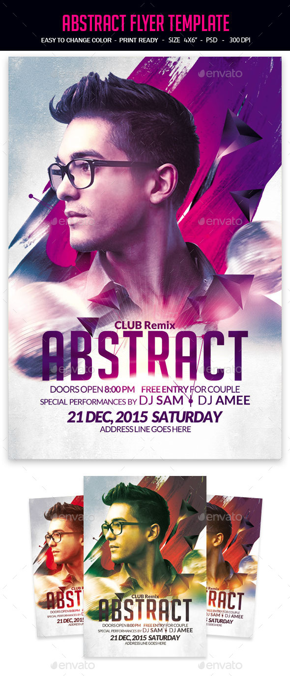 Abstract Party Flyer, Print Templates | GraphicRiver