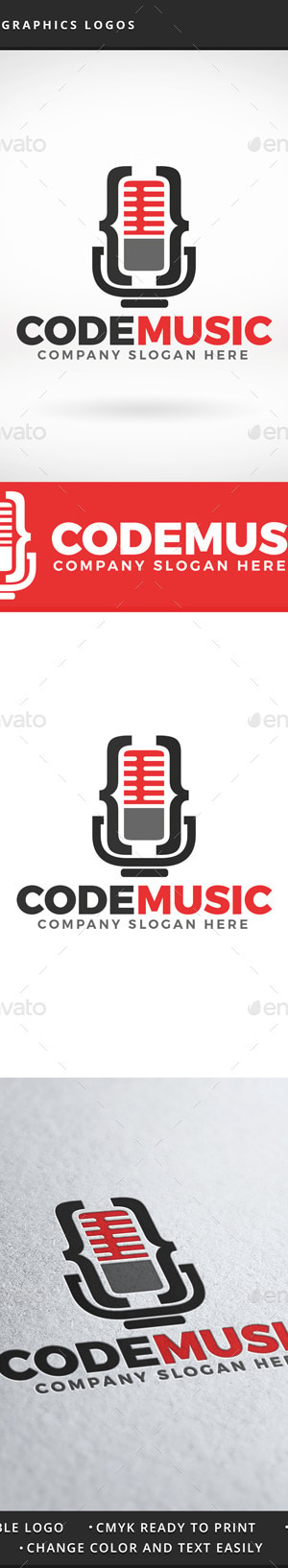 Code Music Logo, Logo Templates | GraphicRiver