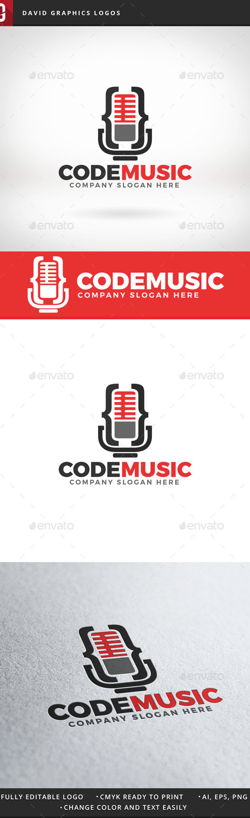 Code Music Logo, Logo Templates | GraphicRiver