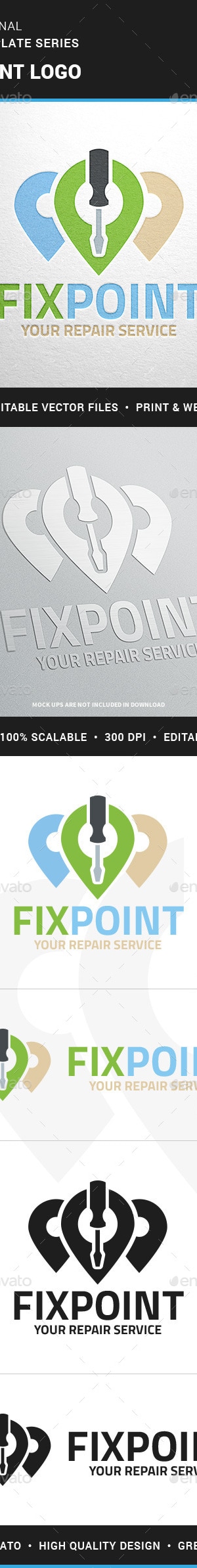 Fix Point Logo Template, Logo Templates | GraphicRiver