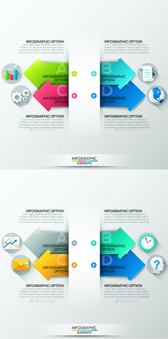 Modern Infographics Paper Template (2 Colors), Infographics | GraphicRiver