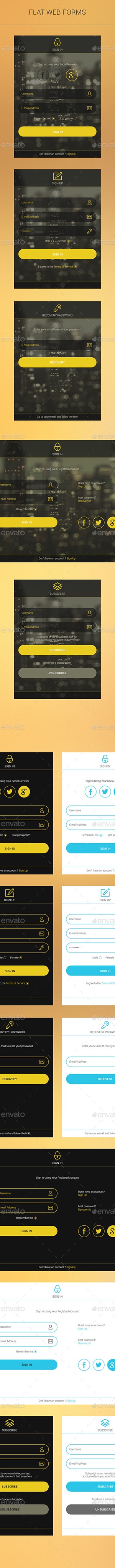 Clean Web Forms Vol.8, Web Elements | GraphicRiver