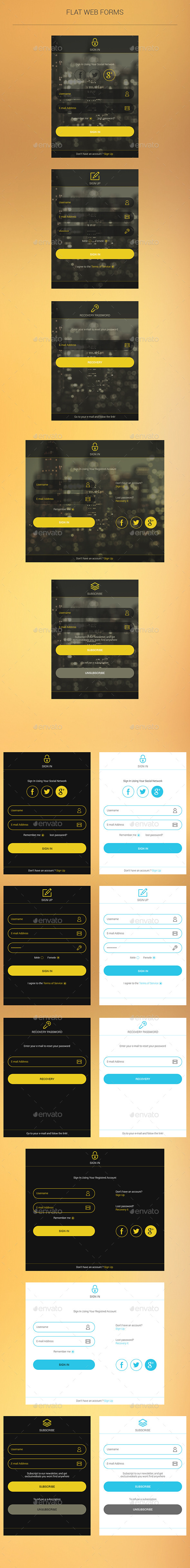 Clean Web Forms Vol.8, Web Elements | GraphicRiver
