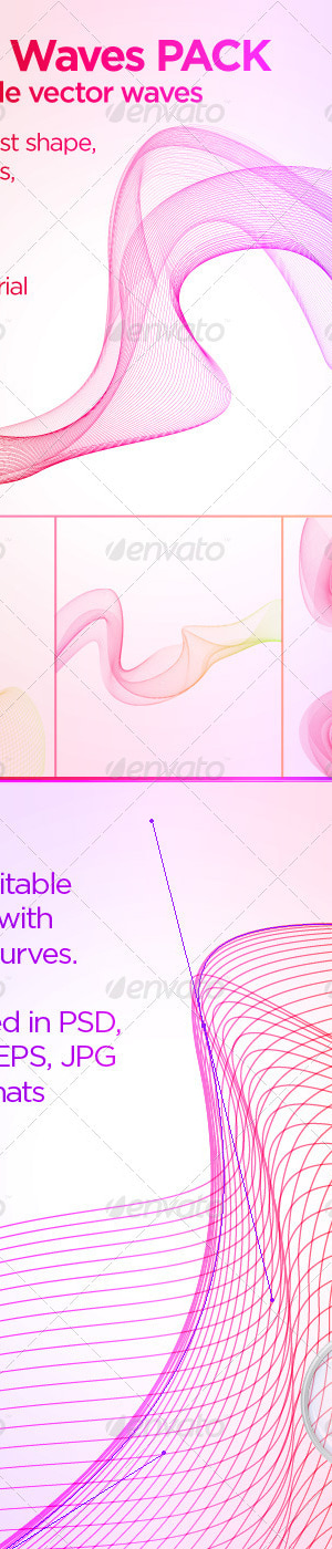 Vector Waves Pack, Vectors | GraphicRiver