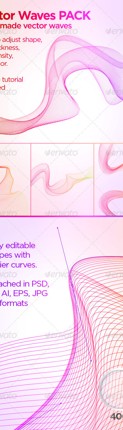 Vector Waves Pack, Vectors | GraphicRiver