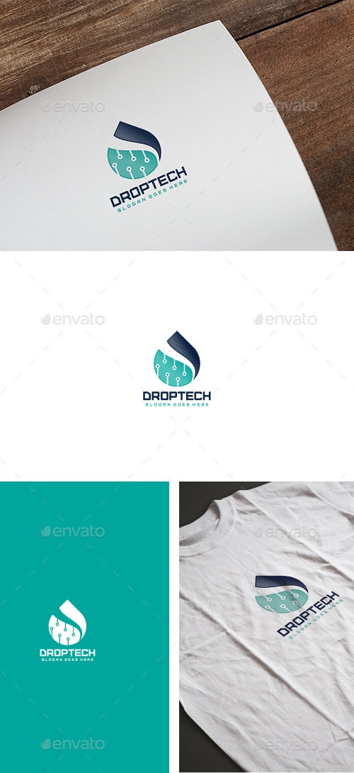 Technologie Drop Logo, Logo Templates | GraphicRiver