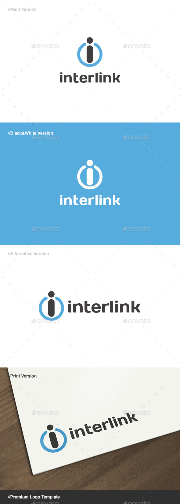 Interlink - Letter i Logo, Logo Templates | GraphicRiver