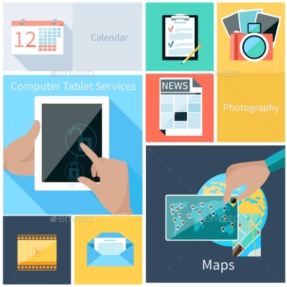 Web Applications Concept, Vectors | GraphicRiver