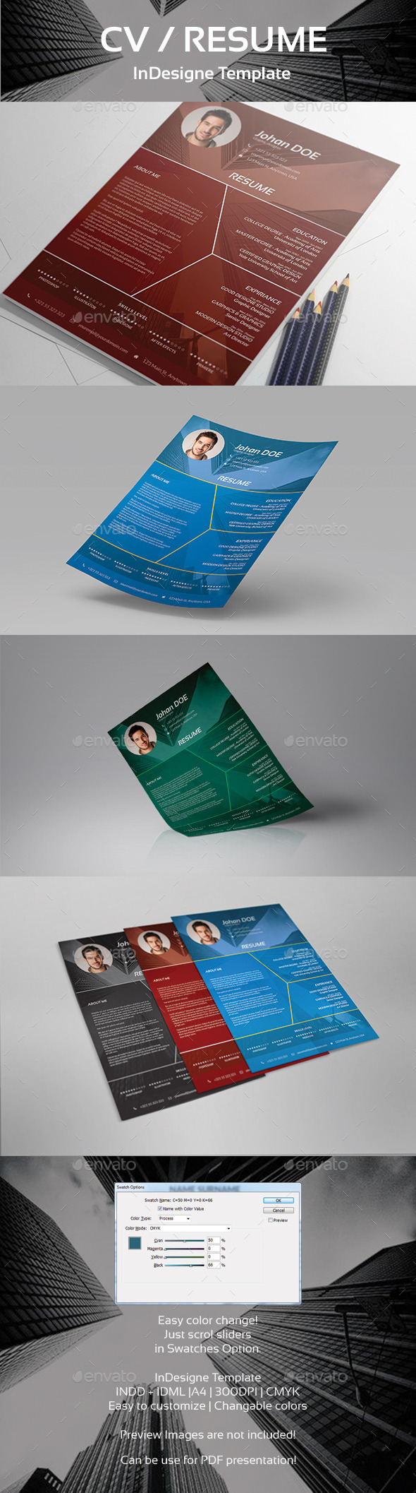 Abstract CV/Resume Template, Print Templates | GraphicRiver