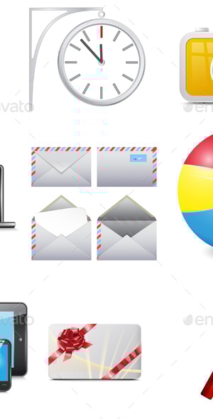 Realistic Icons, Vectors | GraphicRiver