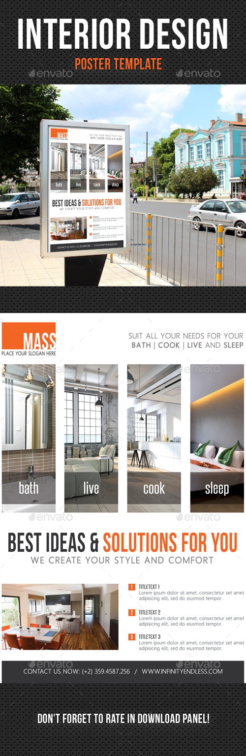 Interior Design Poster Template V02, Print Templates | GraphicRiver