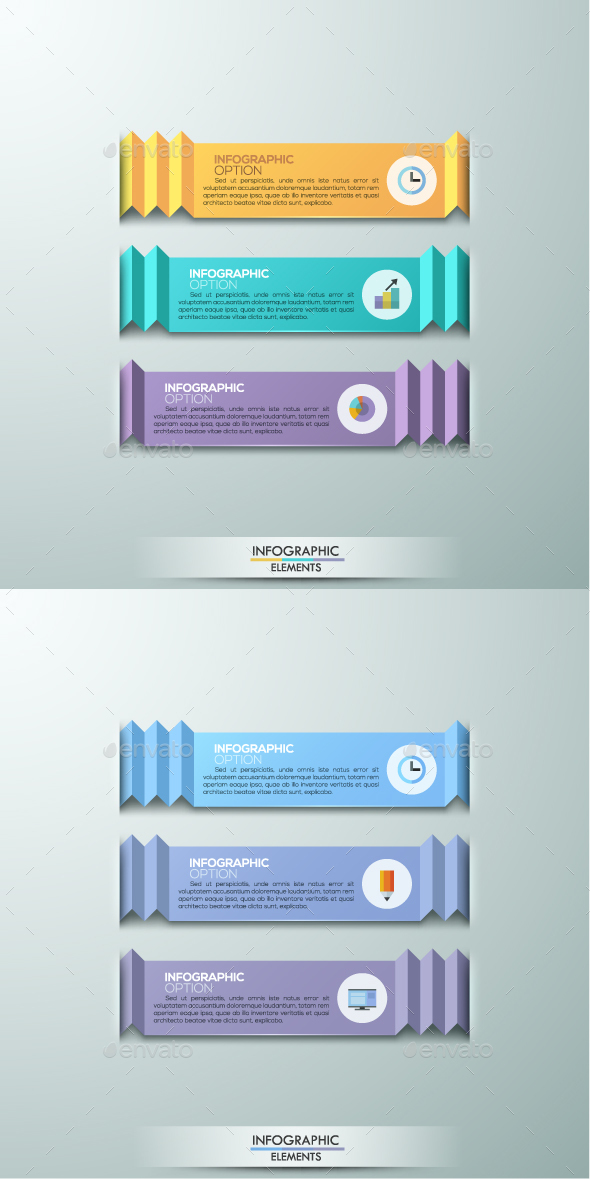 Modern Infographics Paper Template (2 Colors), Infographics | GraphicRiver
