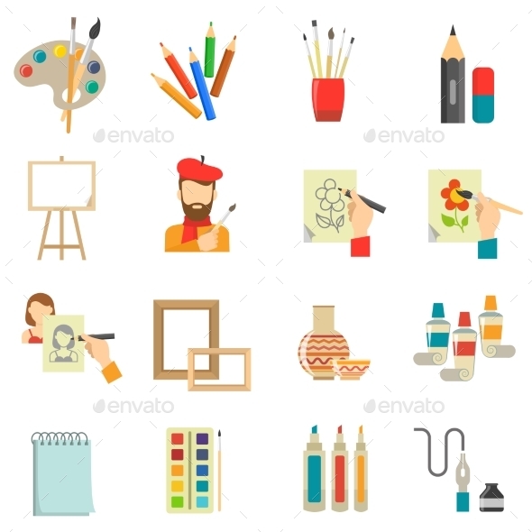 Art Icons Set, Icons | GraphicRiver