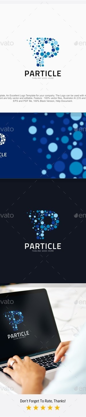 Particle Media - Letter P Logo, Logo Templates | GraphicRiver