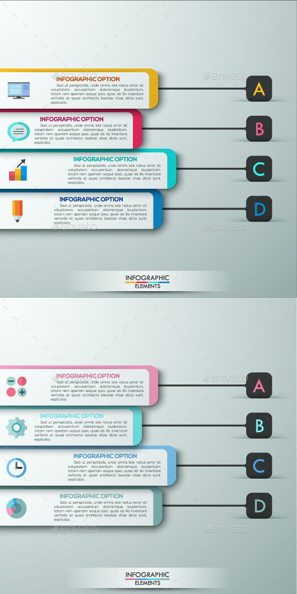 Modern Infographics Paper Template (2 Colors), Infographics | GraphicRiver