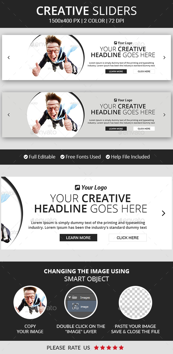 Creative Sliders v17, Web Elements | GraphicRiver