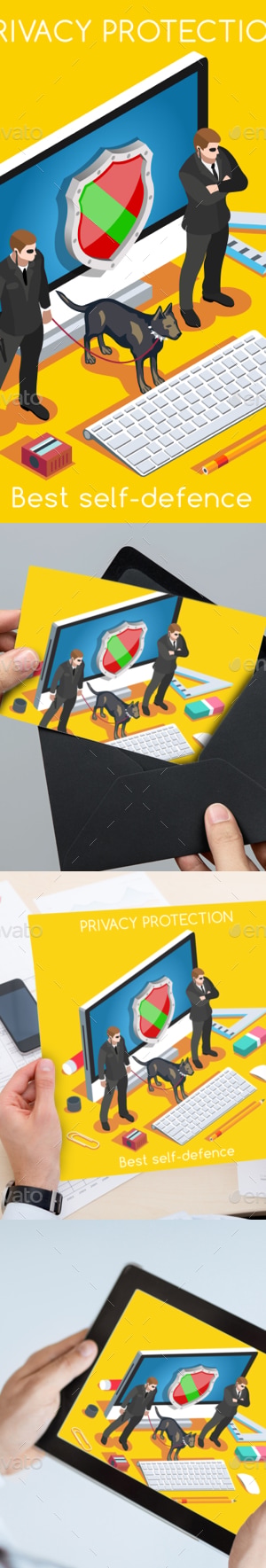 Security App Concept Isometric, Vectors | GraphicRiver