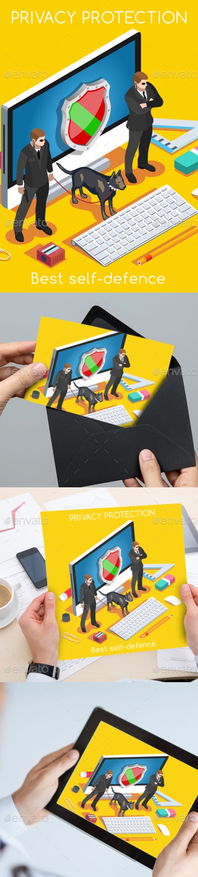 Security App Concept Isometric, Vectors | GraphicRiver