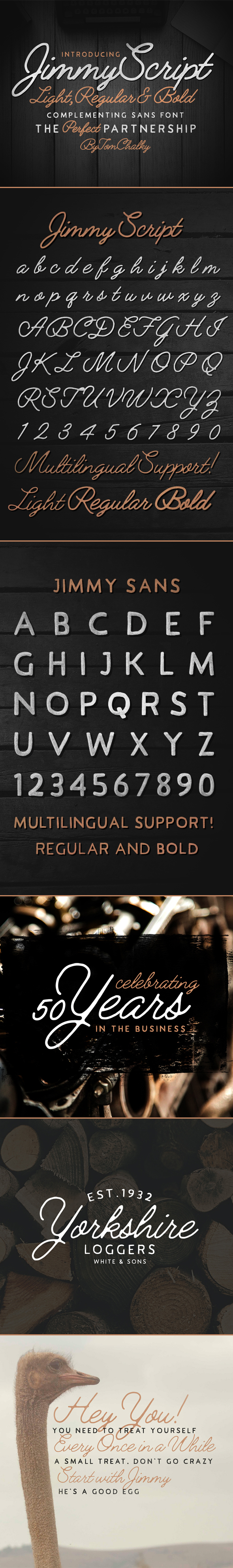 Jimmy Font Duo (5 Fonts!), Fonts | GraphicRiver