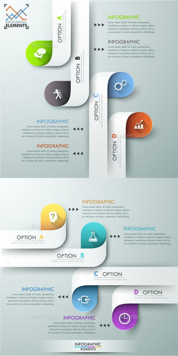 Modern Infographics Paper Template (2 Colors), Infographics | GraphicRiver
