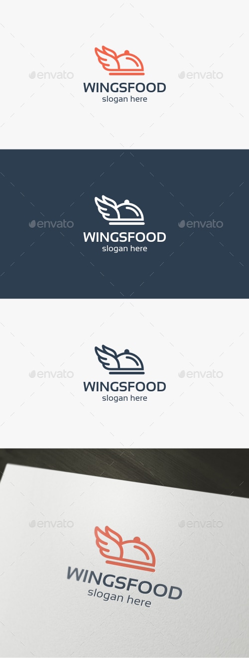 Wings Food - Logo Template, Logo Templates | GraphicRiver