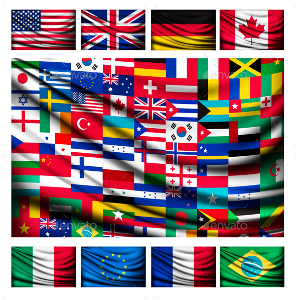 Flag Background Made of World Country Flags , Vectors | GraphicRiver