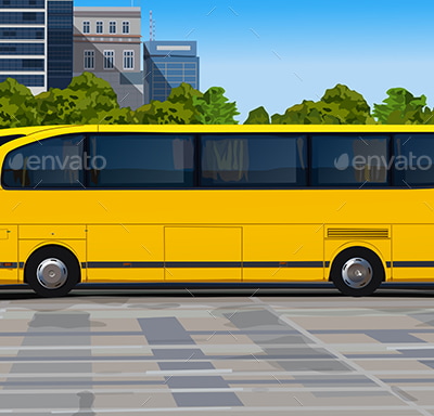 Yellow Bus , Vectors | GraphicRiver