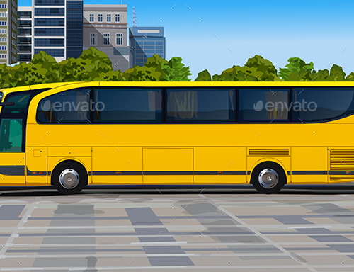 Yellow Bus , Vectors | GraphicRiver