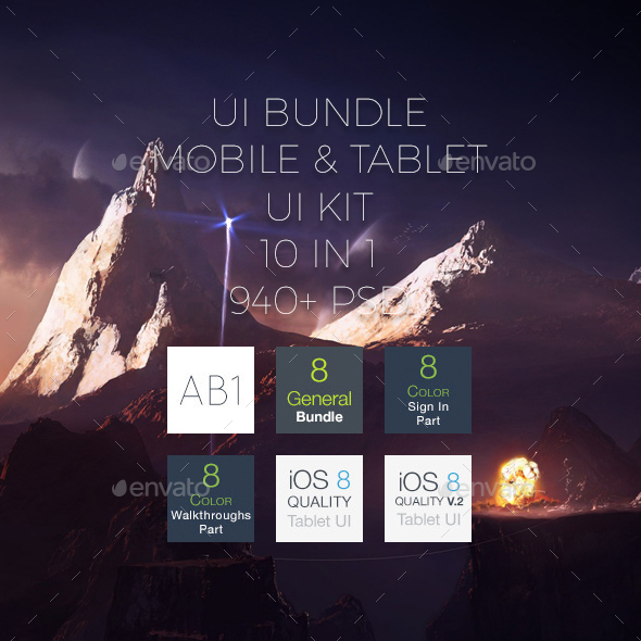 Mobile Tablet UI Bundle, Web Elements | GraphicRiver