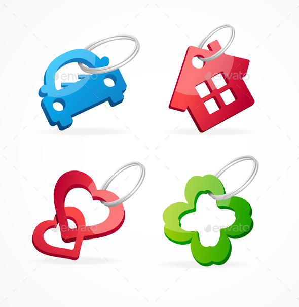 Key Chain Collection and Rings. Vector, Vectors | GraphicRiver